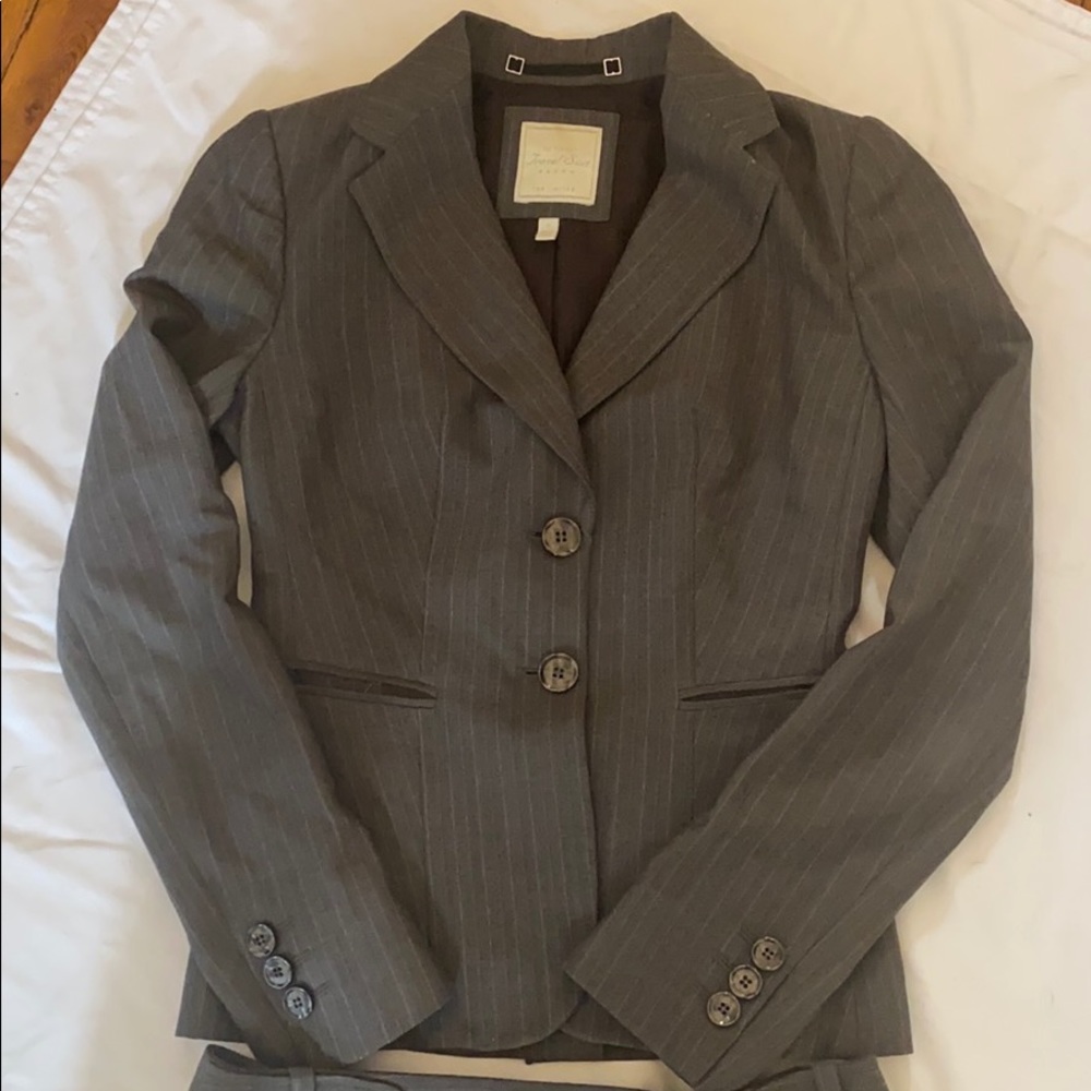 Grey Pinstriped Dress Suit